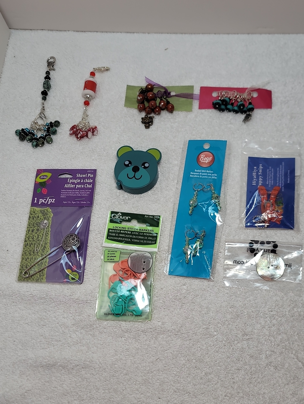 Assorted Knitting Supplies - Stitch Markers, Tape Measure & More NWT  # 9